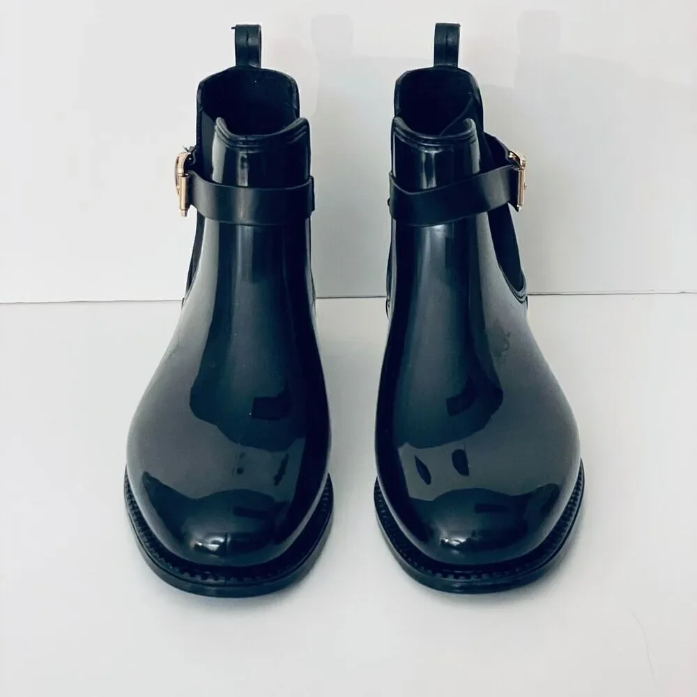 NWT Ferrera Couture 8 by Henry Ferrera Clarity Black Rain Marsala Booties Boots